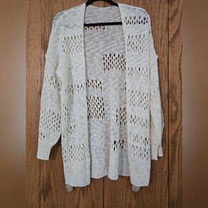 Open-Knit Cream Sweater